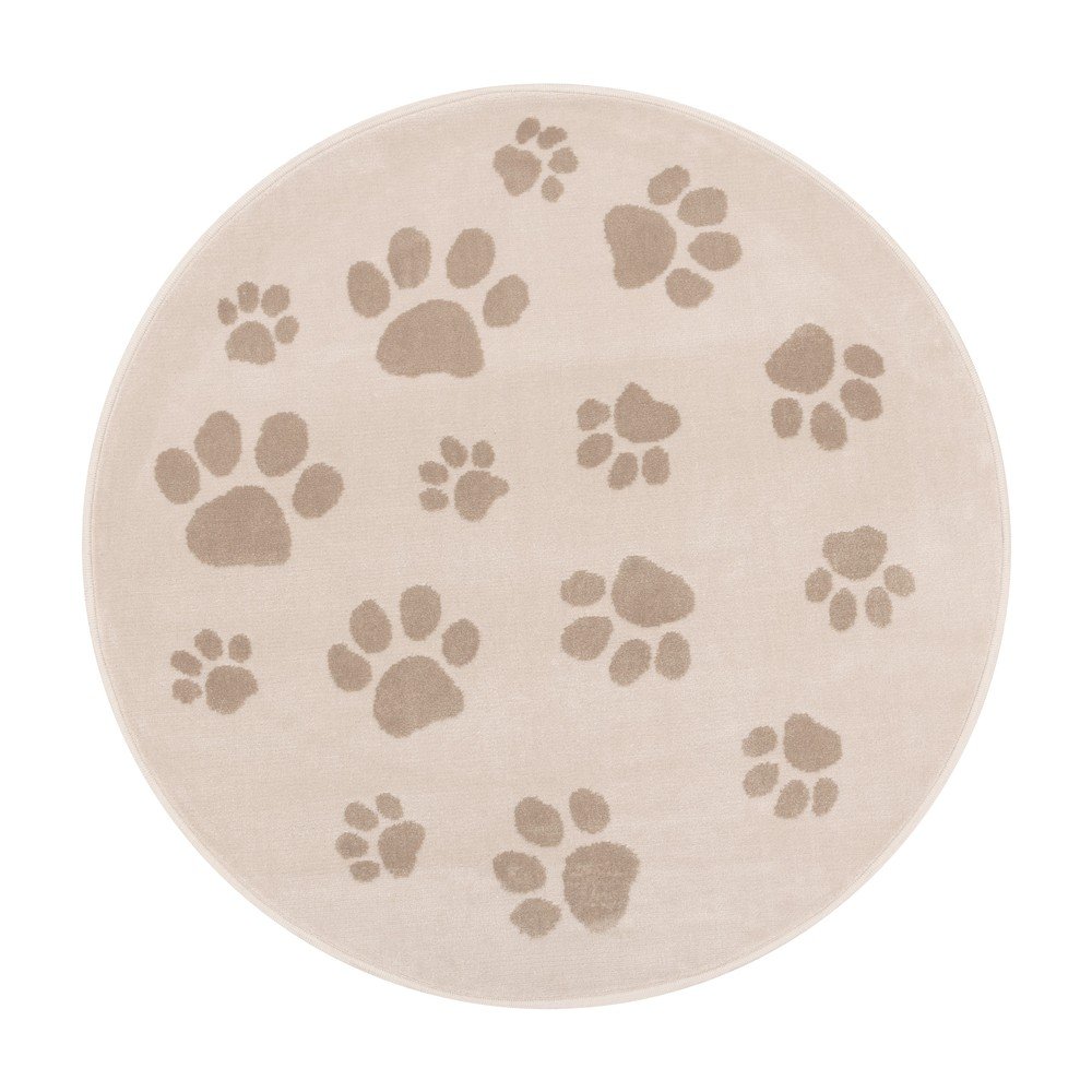 Bézs gyerek szőnyeg ø100 cm Paws Light Beige – FD