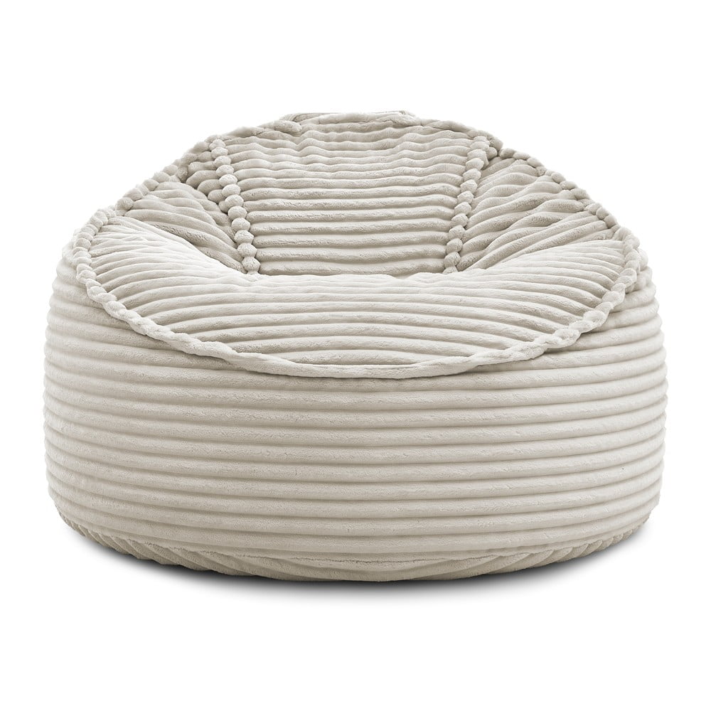 Bézs kordbársony babzsákfotel Socrate – Bobochic Paris