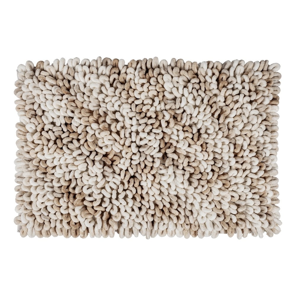 Bézs textil fürdőszobai kilépő 60x90 cm Lerici – Wenko