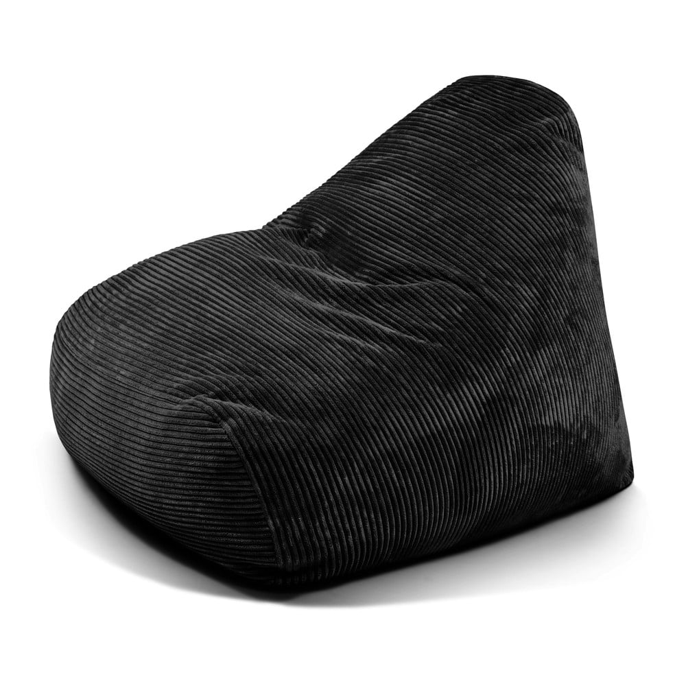 Fekete kordbársony babzsákfotel Snug 100 – SLOWDOWN
