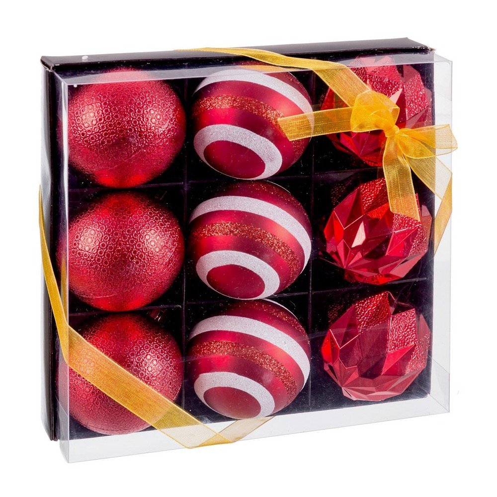 Karácsonyfadísz készlet 9 db-os ø 6 cm – Casa Selección