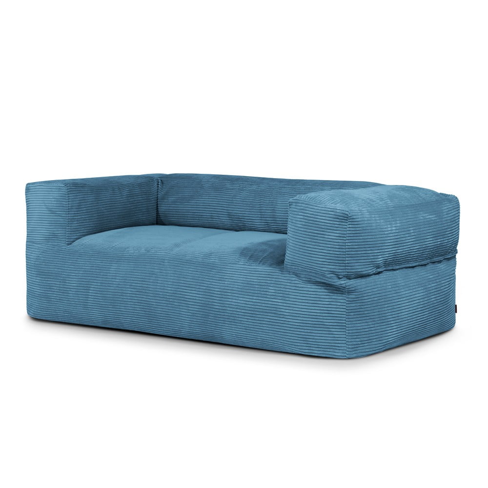 Kék kordbársony babzsákfotel Sofa MooG – SLOWDOWN