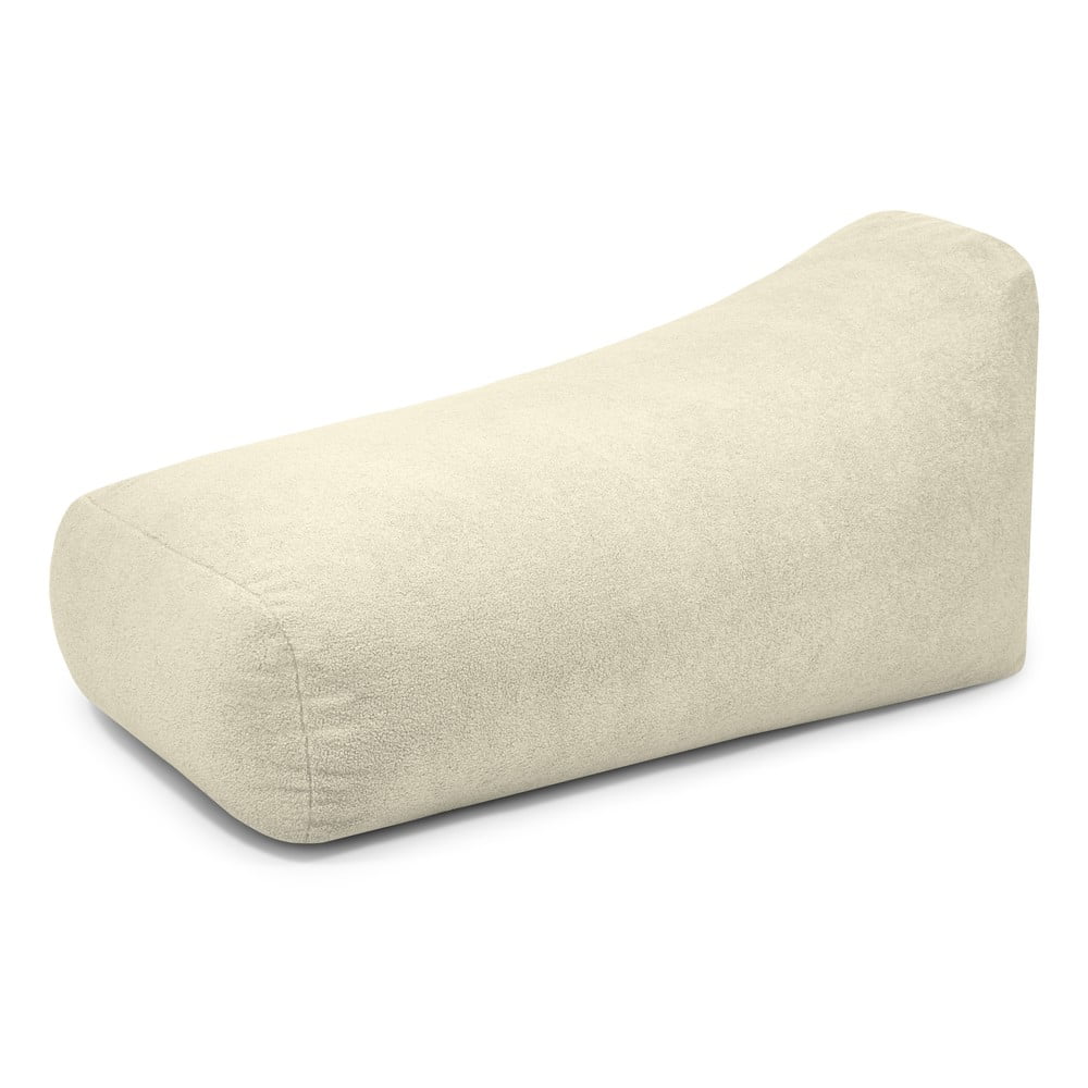 Krémszínű buklé babzsákfotel Snug Long 140 – SLOWDOWN