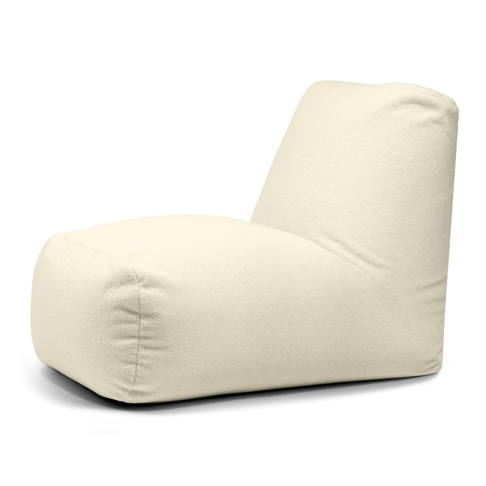 Krémszínű buklé babzsákfotel Tube – SLOWDOWN