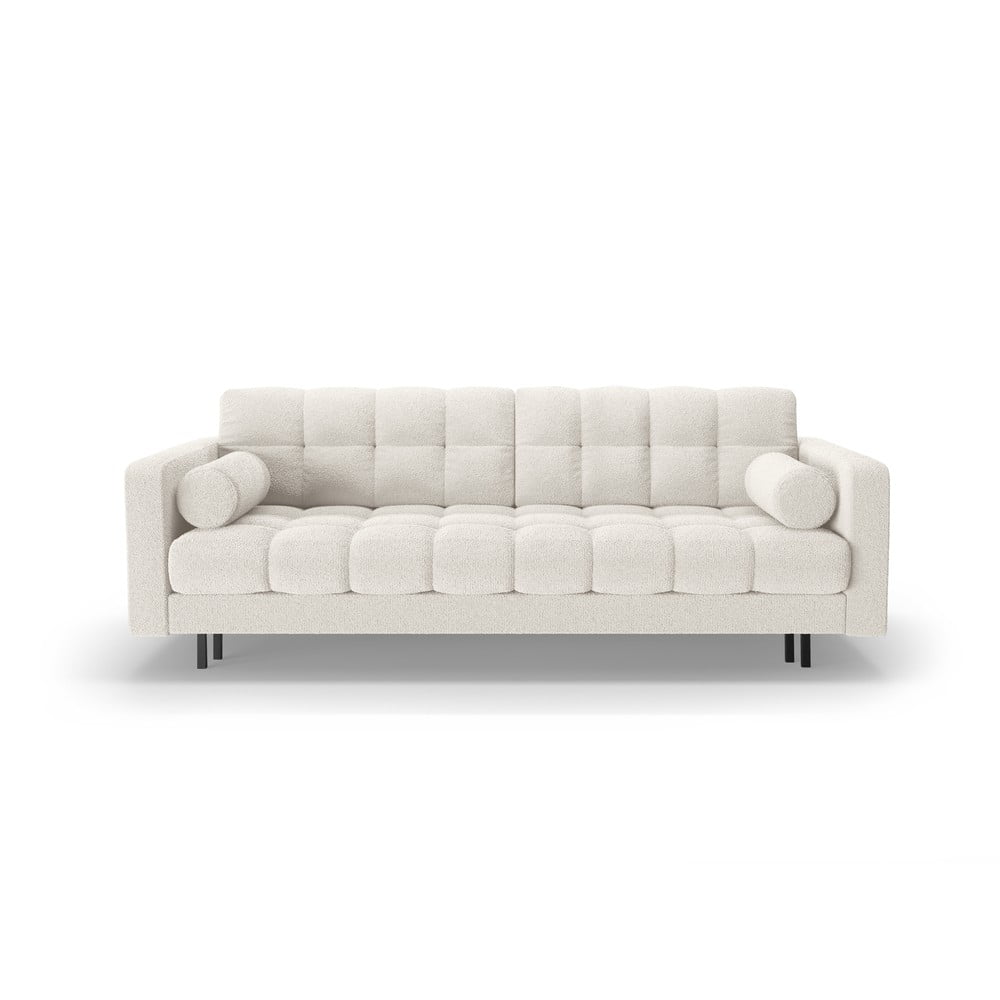 Krémszínű buklé kinyitható tárolóhelyes kanapé 222 cm Bali – Cosmopolitan Design