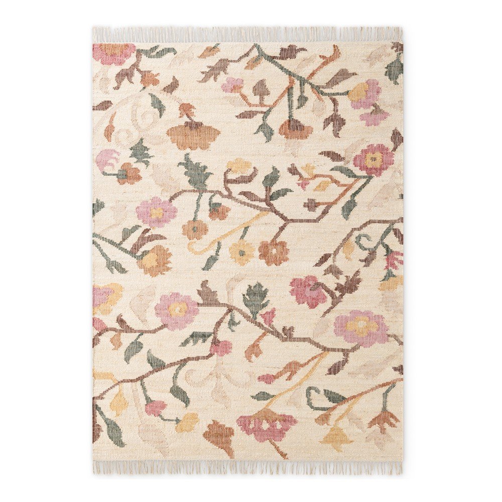 Krémszínű kézi szövésű juta szőnyeg 160x230 cm Roya Violette – Elle Decoration