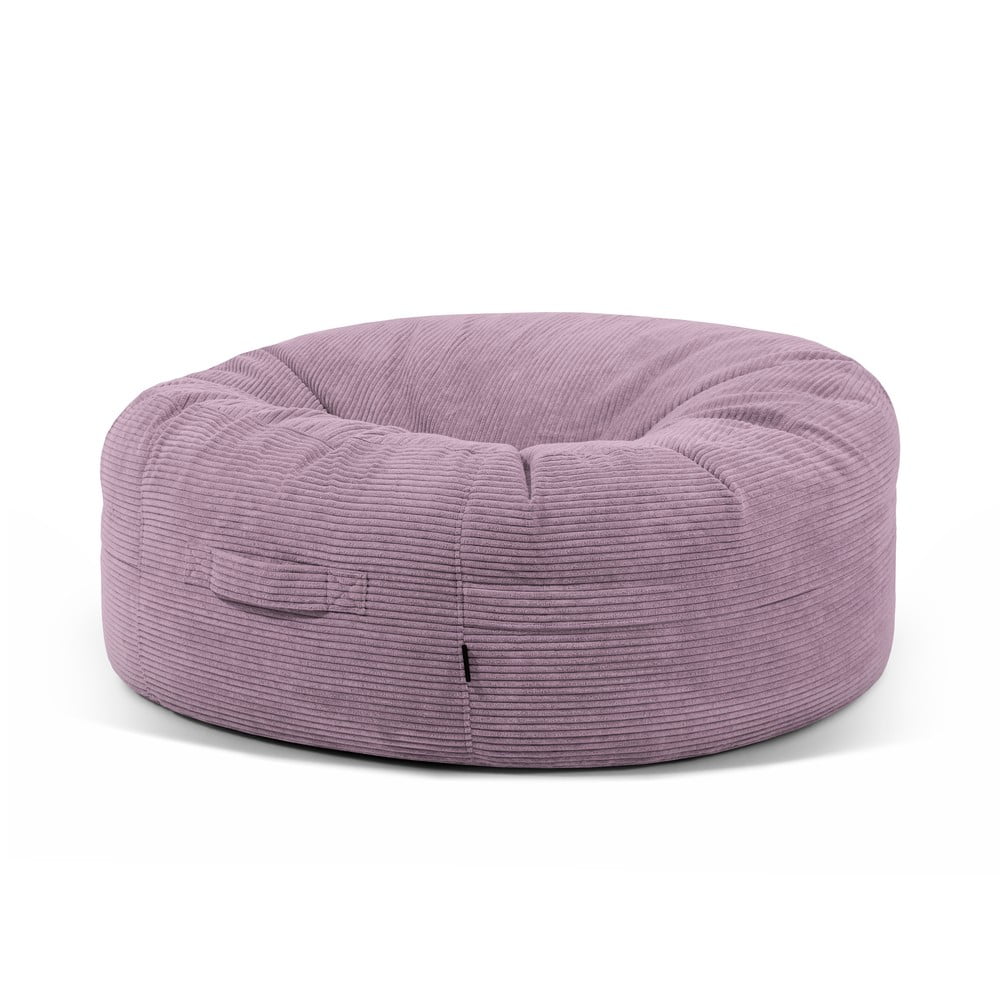 Lila kordbársony babzsákfotel Roll 135 – SLOWDOWN