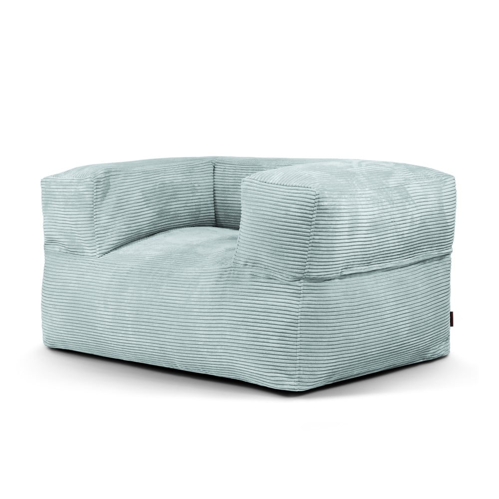 Mentazöld kordbársony babzsákfotel MooG – SLOWDOWN