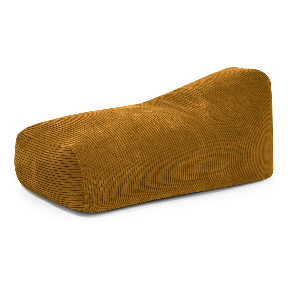 Mustársárga kordbársony babzsákfotel Snug 130 – SLOWDOWN