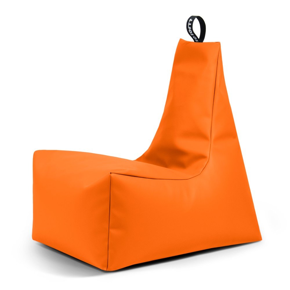Narancssárga bőrutánzat babzsákfotel Icy XL – So Soft?