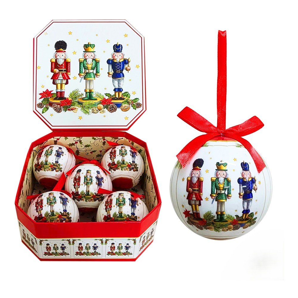 Papír karácsonyfadísz készlet 5 db-os ø 7