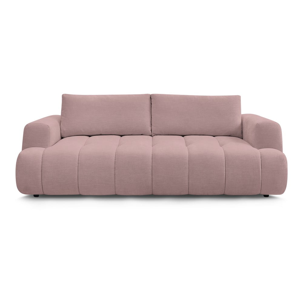 Rózsaszín kinyitható-tárolóhelyes kanapé 251 cm Fuji – Bobochic Paris