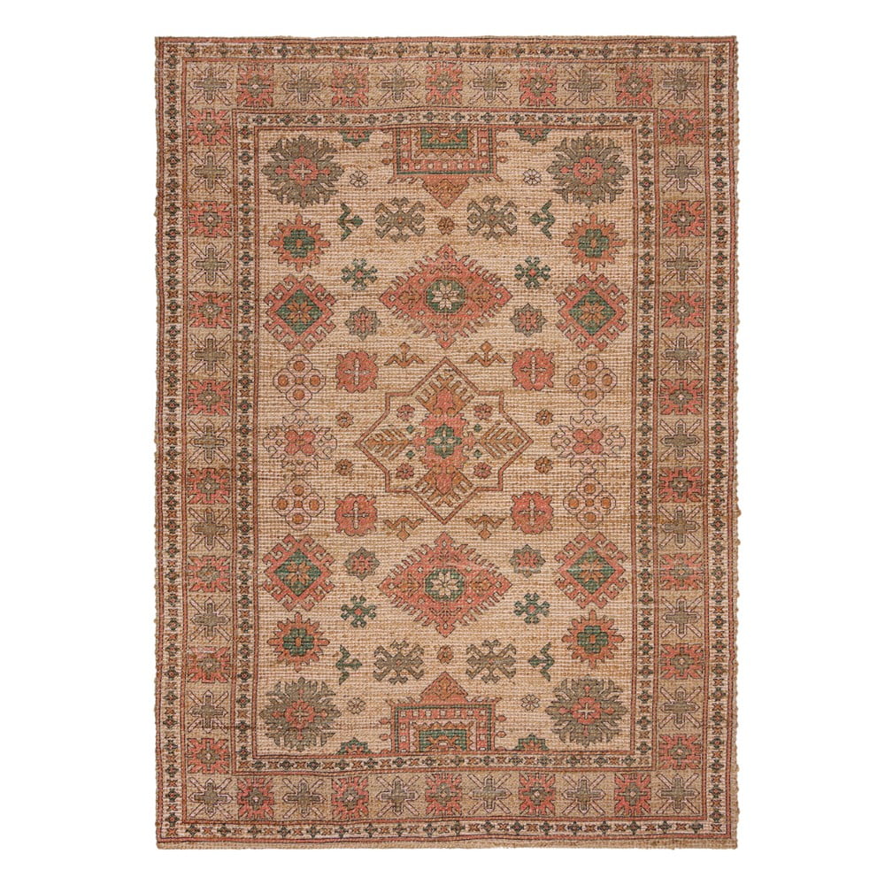 Rózsaszín-terrakotta színű kézi szövésű jutakeverék szőnyeg 200x290 cm Lana Jute – Flair Rugs