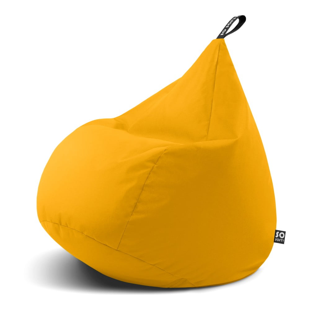 Sárga babzsákfotel Drop XL – So Soft?