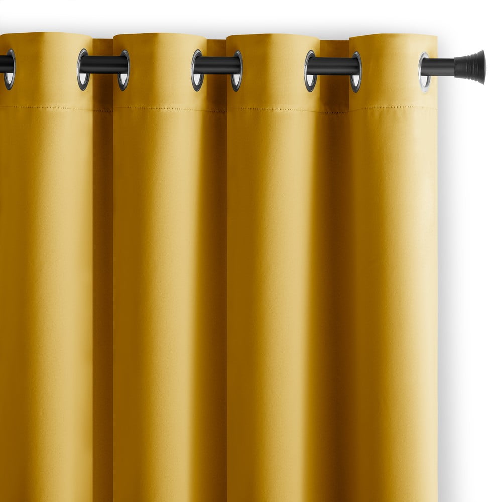 Sárga sötétítő függöny 140x175 cm Eyelets – Restilo