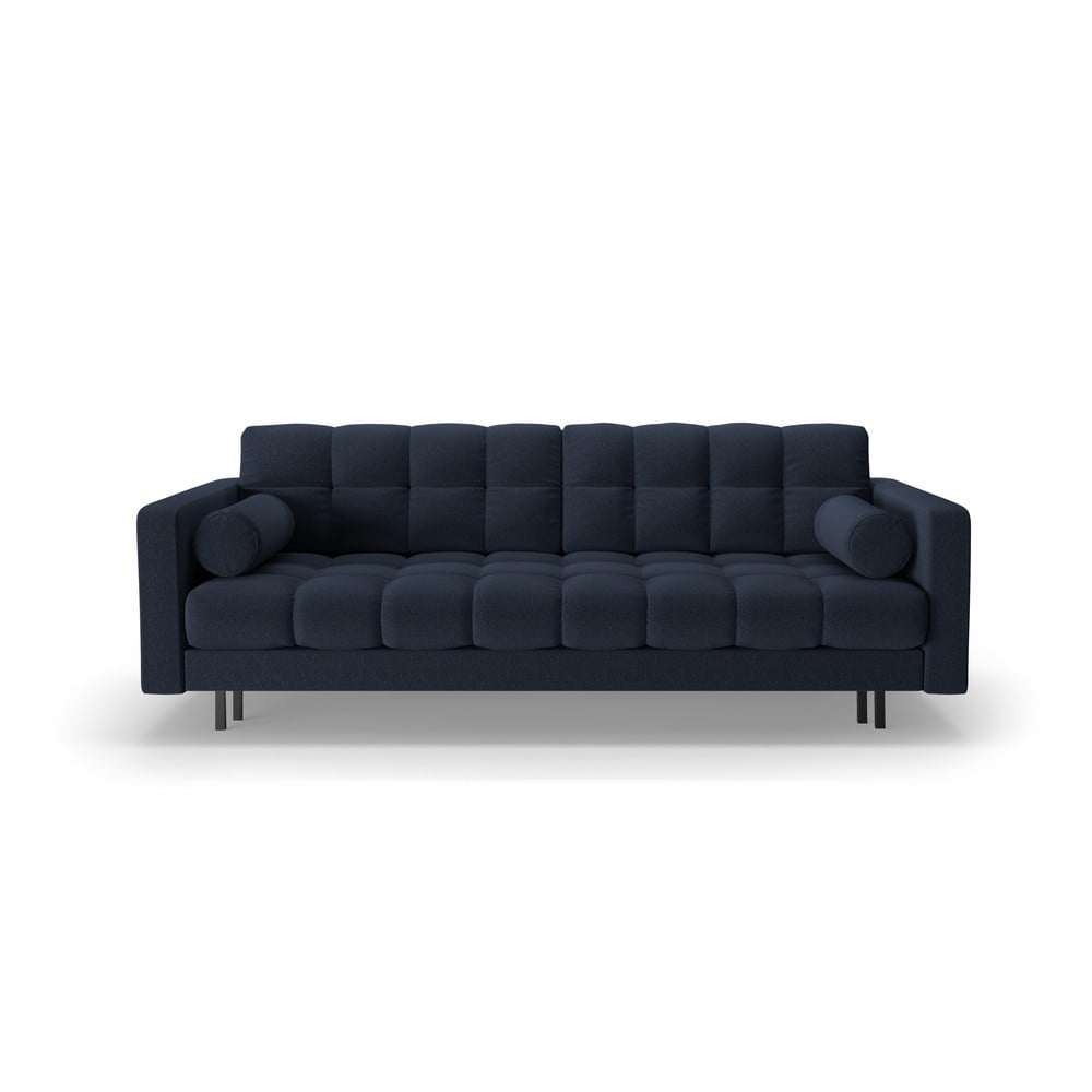 Sötétkék kinyitható tárolóhelyes kanapé 222 cm Bali – Cosmopolitan Design