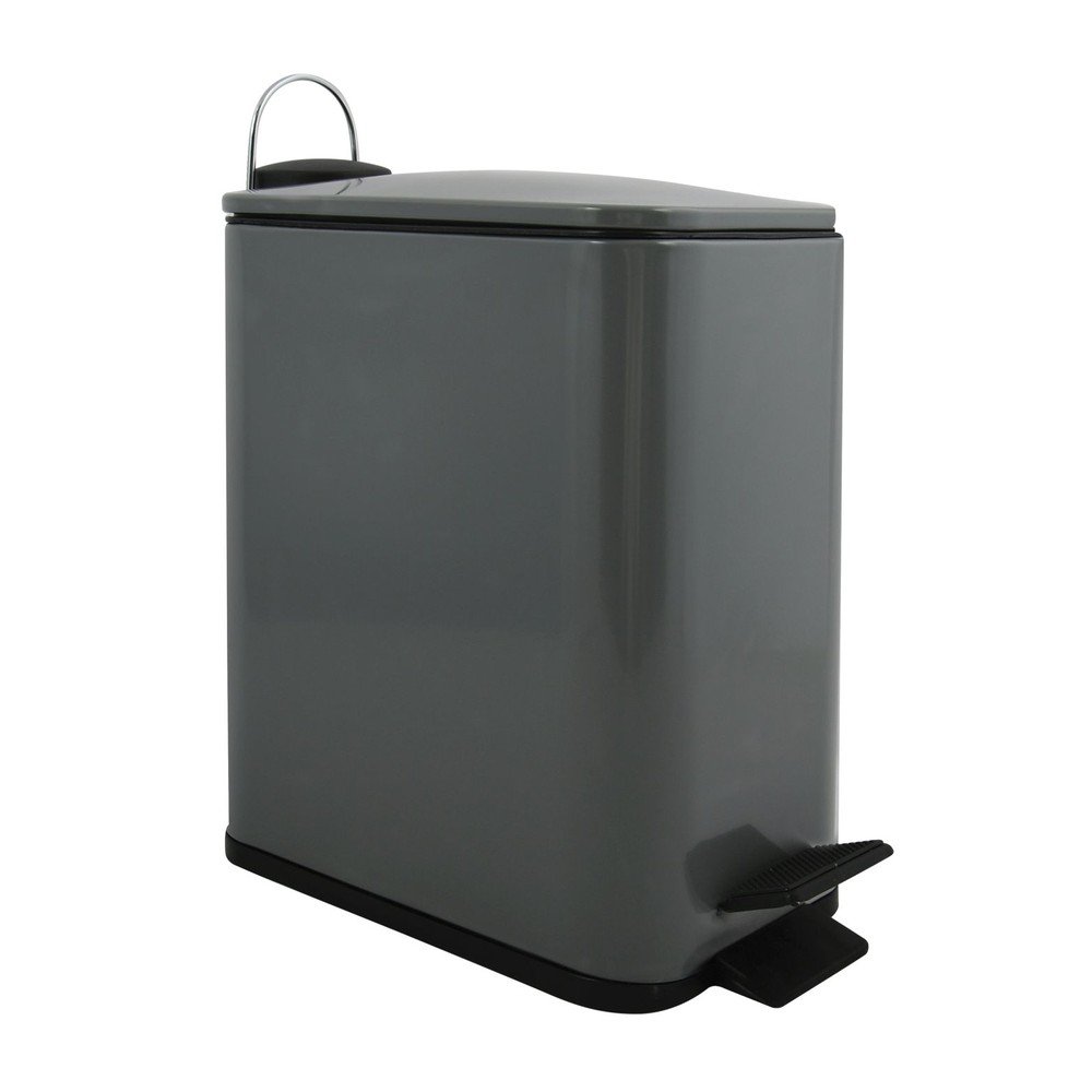 Sötétszürke acél pedálos szemetes 5 l   Erik – Spirella