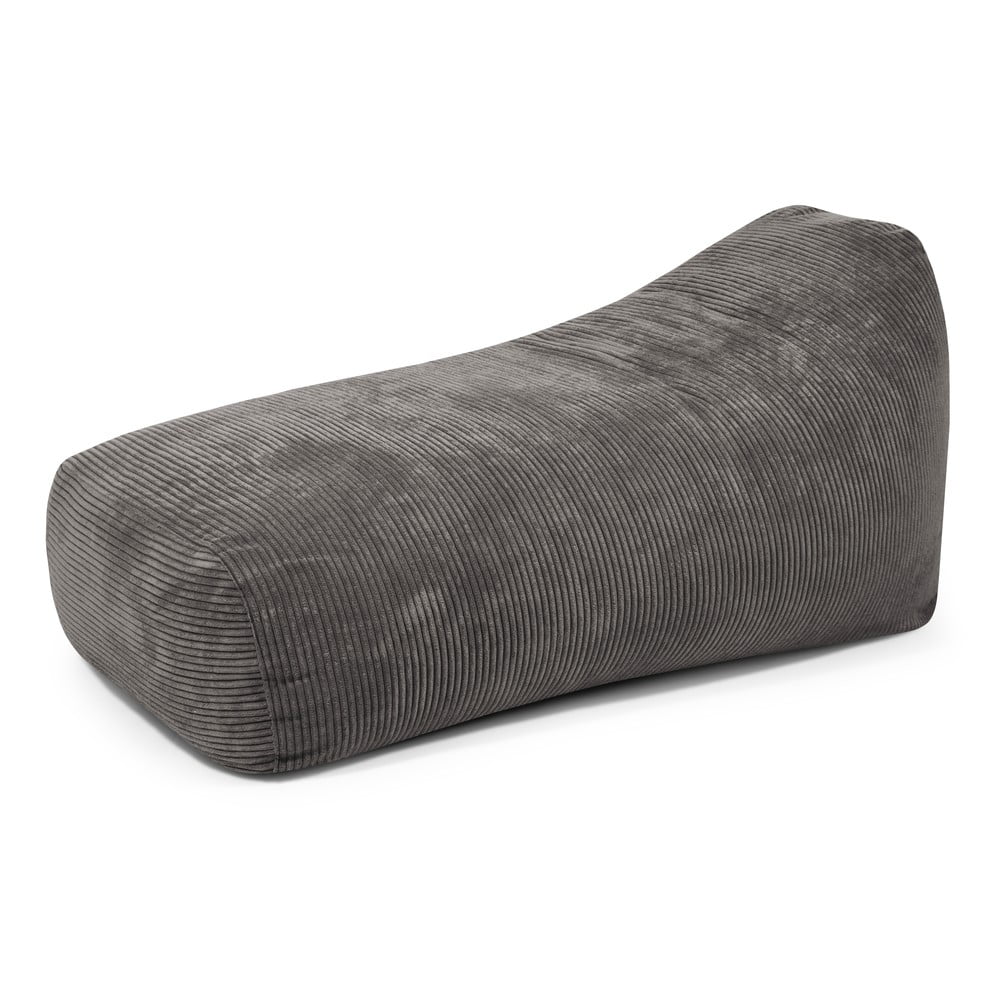 Sötétszürke kordbársony babzsákfotel Snug Long 140 – SLOWDOWN