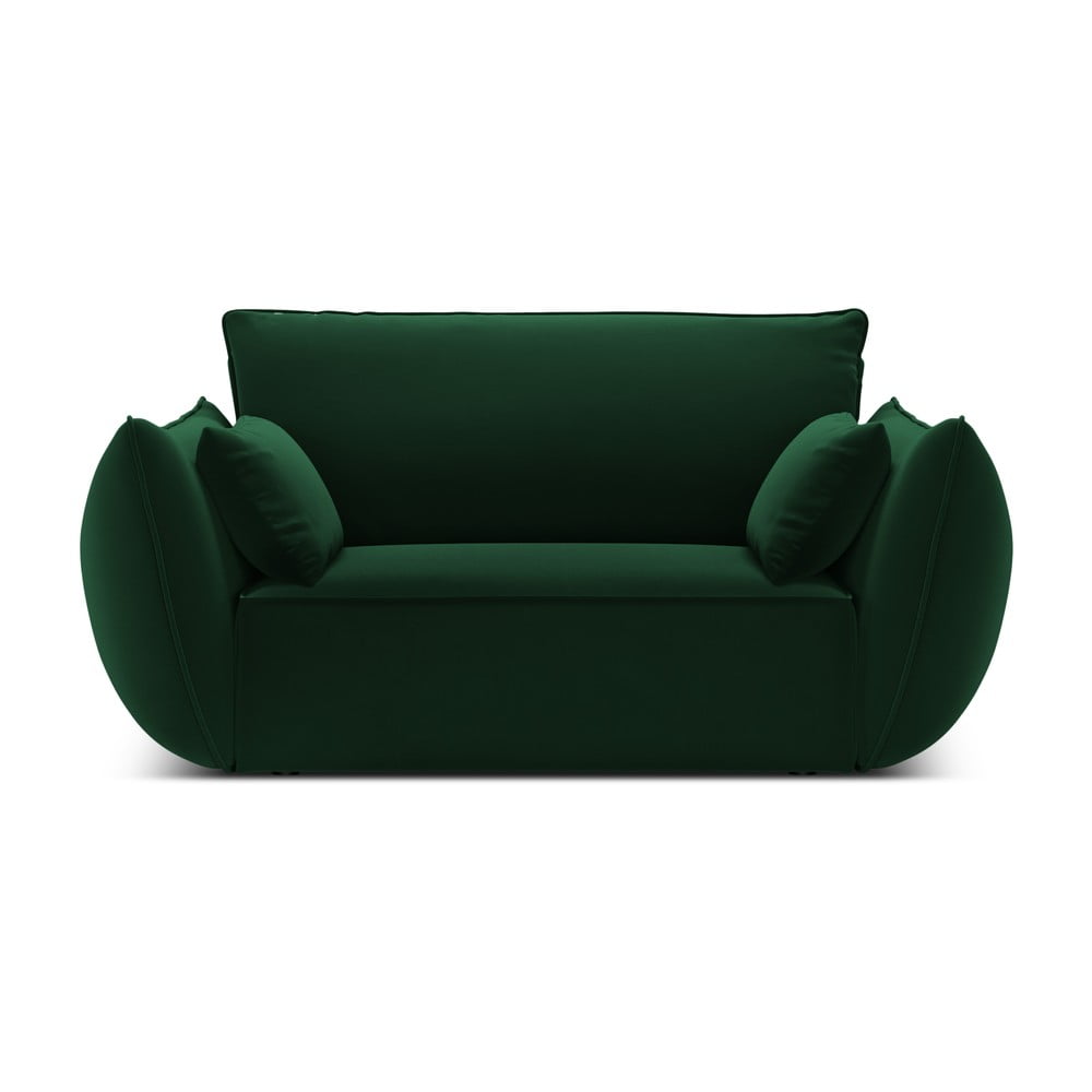 Sötétzöld bársony fotel Vanda – Mazzini Sofas