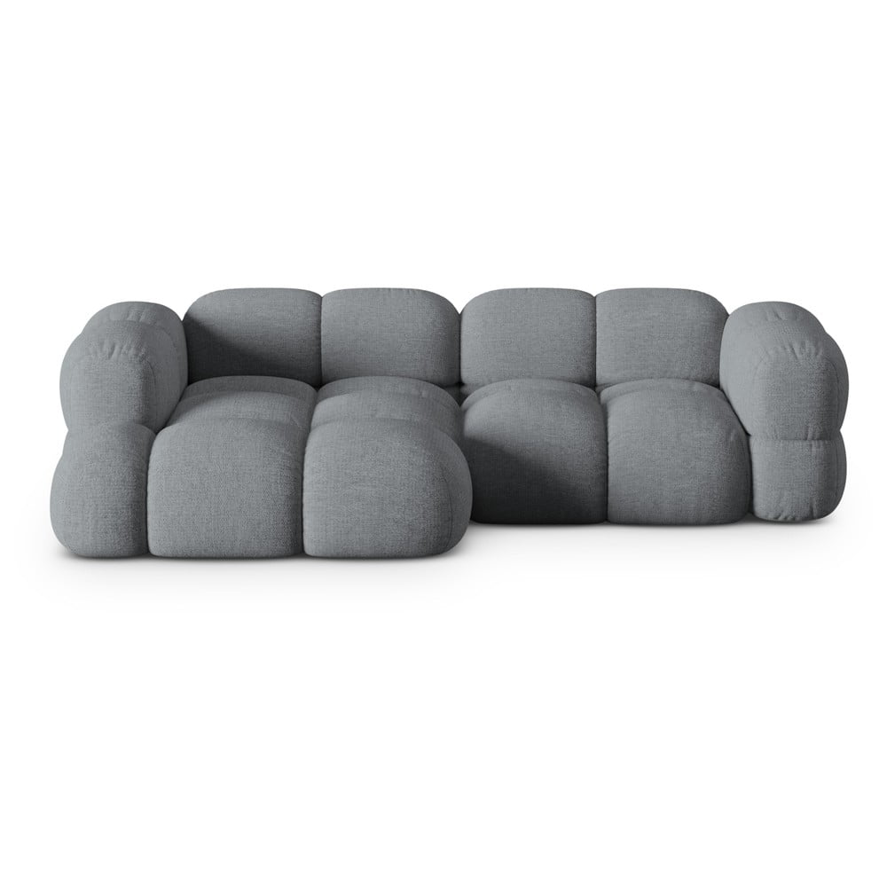 Szürke sarokkanapé (bal oldali-heverő résszel) Loretto – Cosmopolitan Design