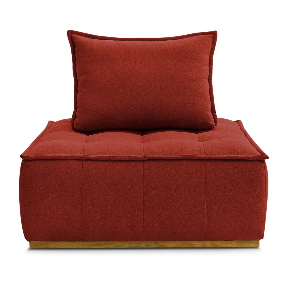 Téglavörös buklé fotel Elisa – Bobochic Paris