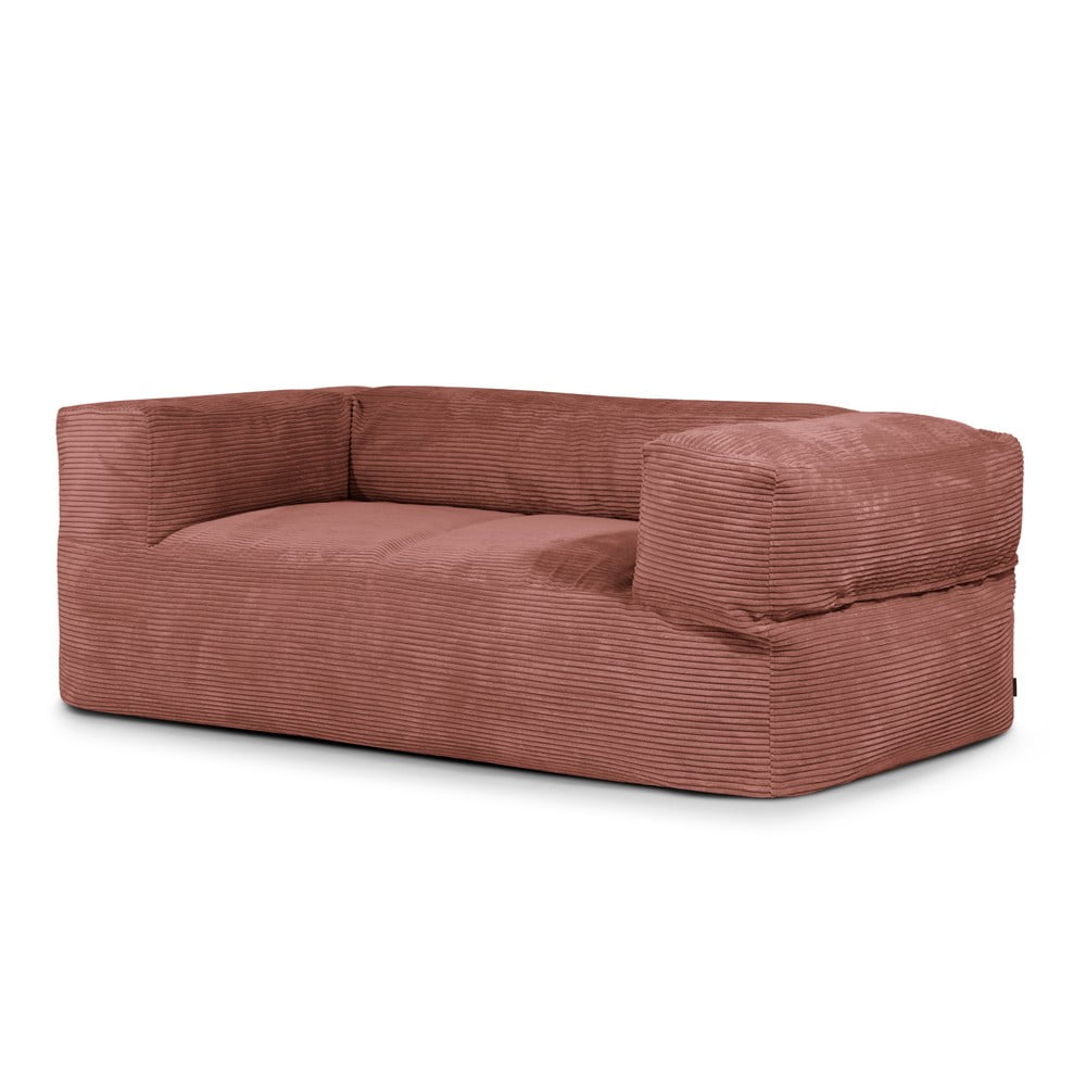 Téglavörös kordbársony babzsákfotel Sofa MooG – SLOWDOWN