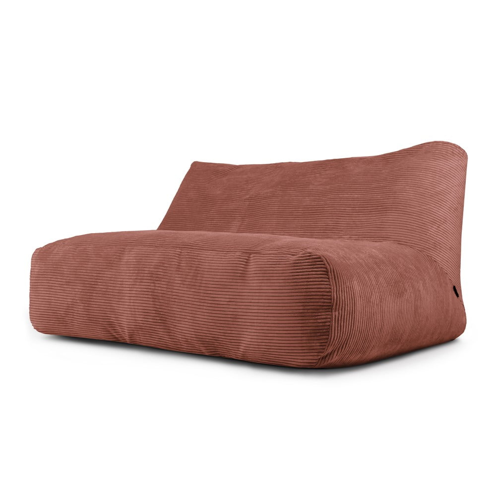 Téglavörös kordbársony babzsákfotel Sofa Tube 160 – SLOWDOWN