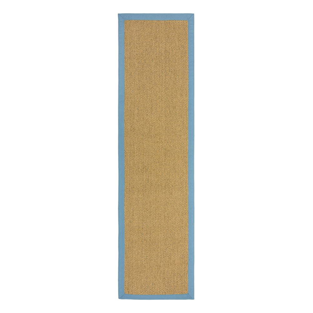 Világoskék-világosbarna kültéri-beltéri szőnyeg 60x230 cm Sisal Look – Flair Rugs
