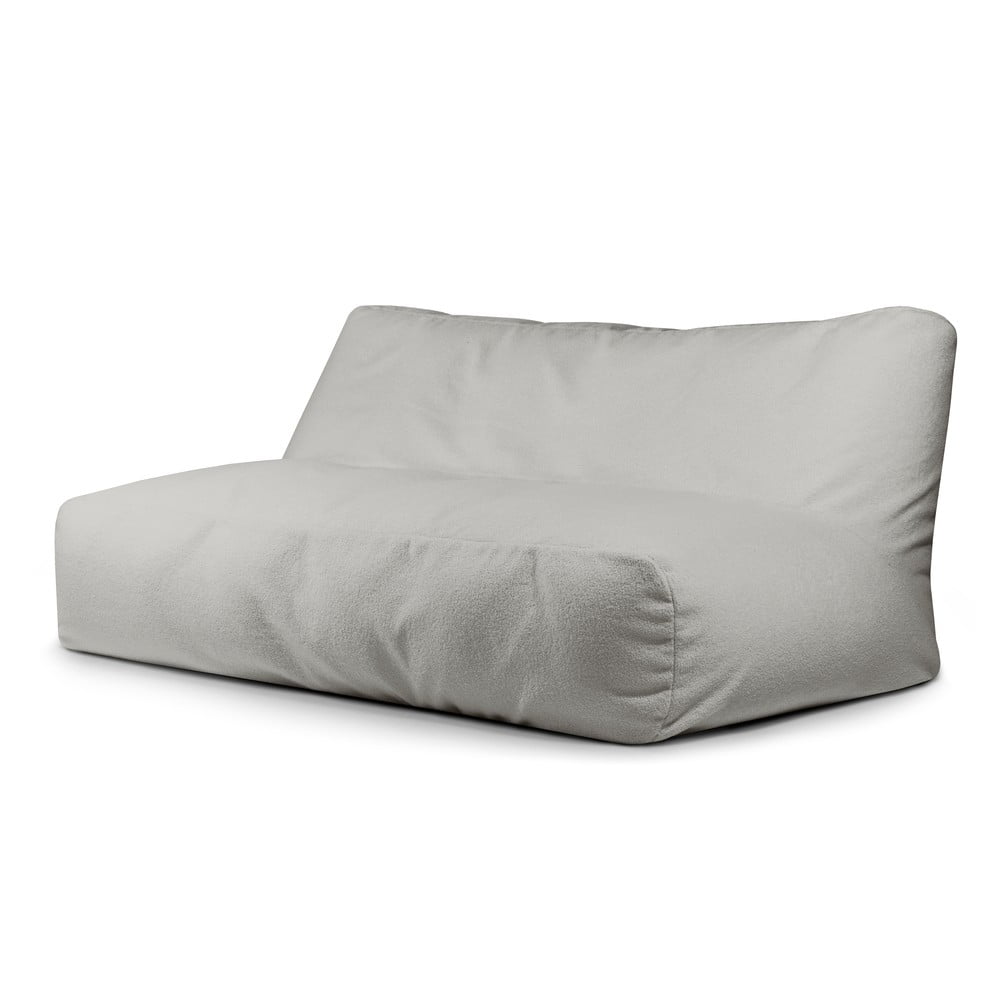 Világosszürke buklé babzsákfotel Sofa Tube 190 – SLOWDOWN