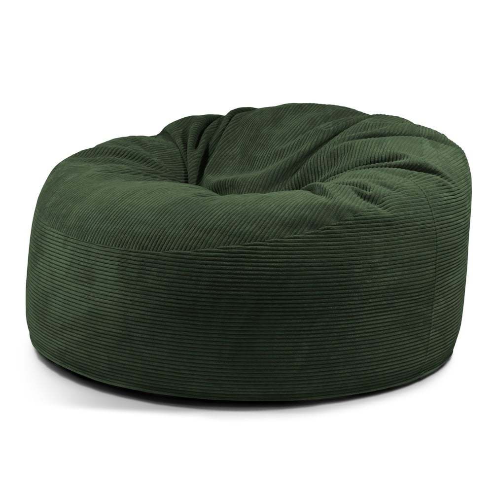 Zöld kordbársony babzsákfotel Om 135 – SLOWDOWN