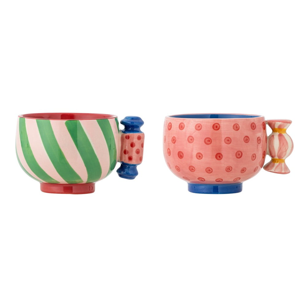 Agyagkerámia eszpresszó csésze szett karácsonyi mintával