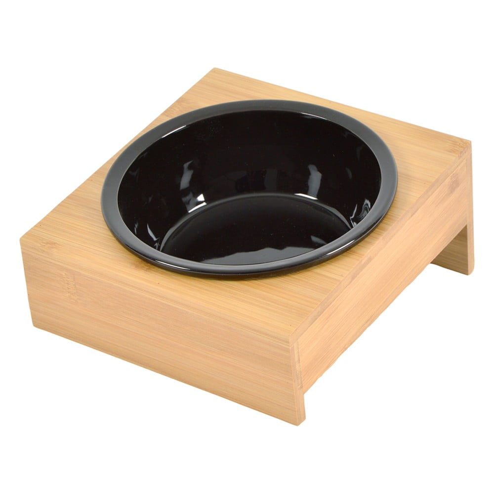 Bambusz tálka állvánnyal kutyáknak ø 16 cm – Love Story