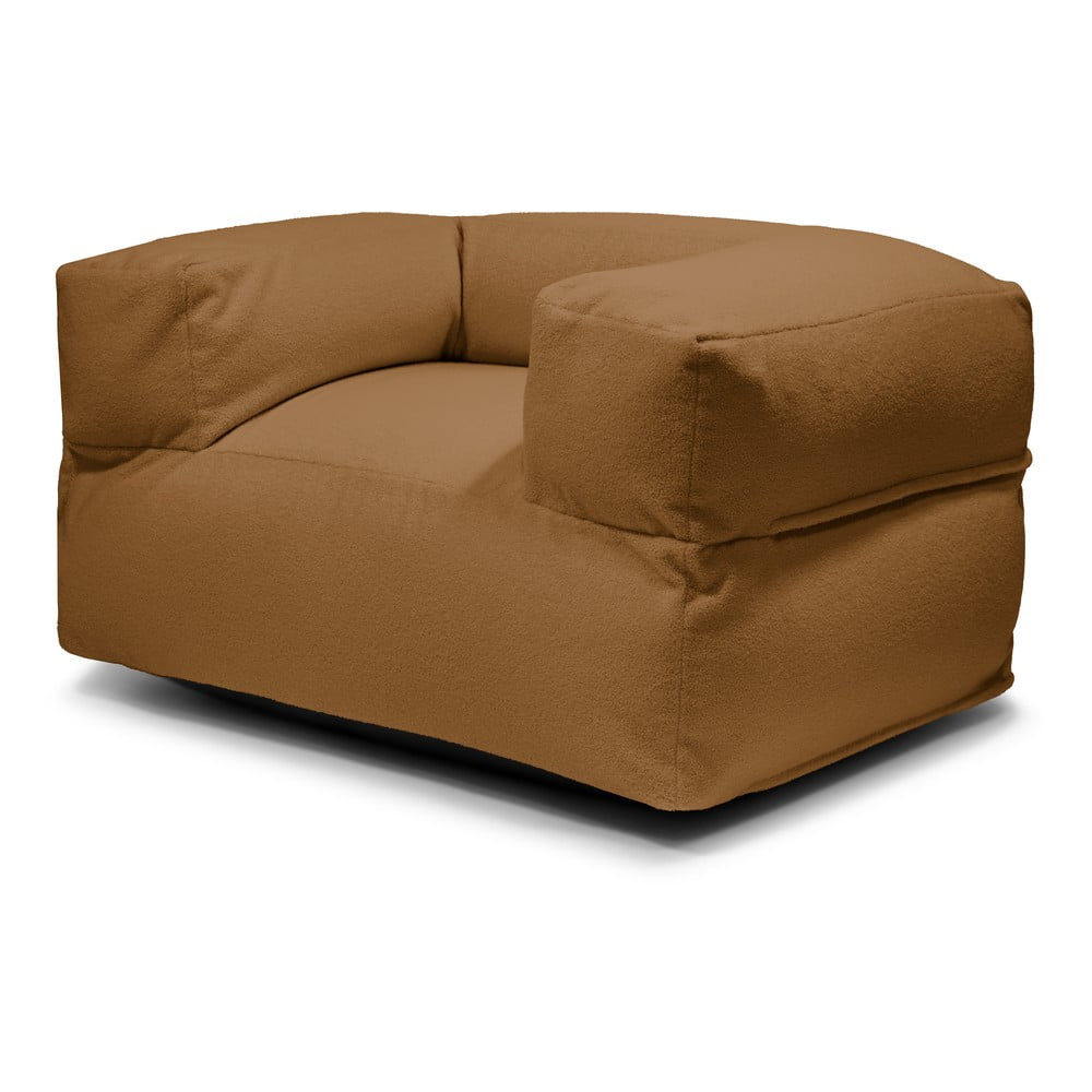 Barna buklé babzsákfotel MooG – SLOWDOWN