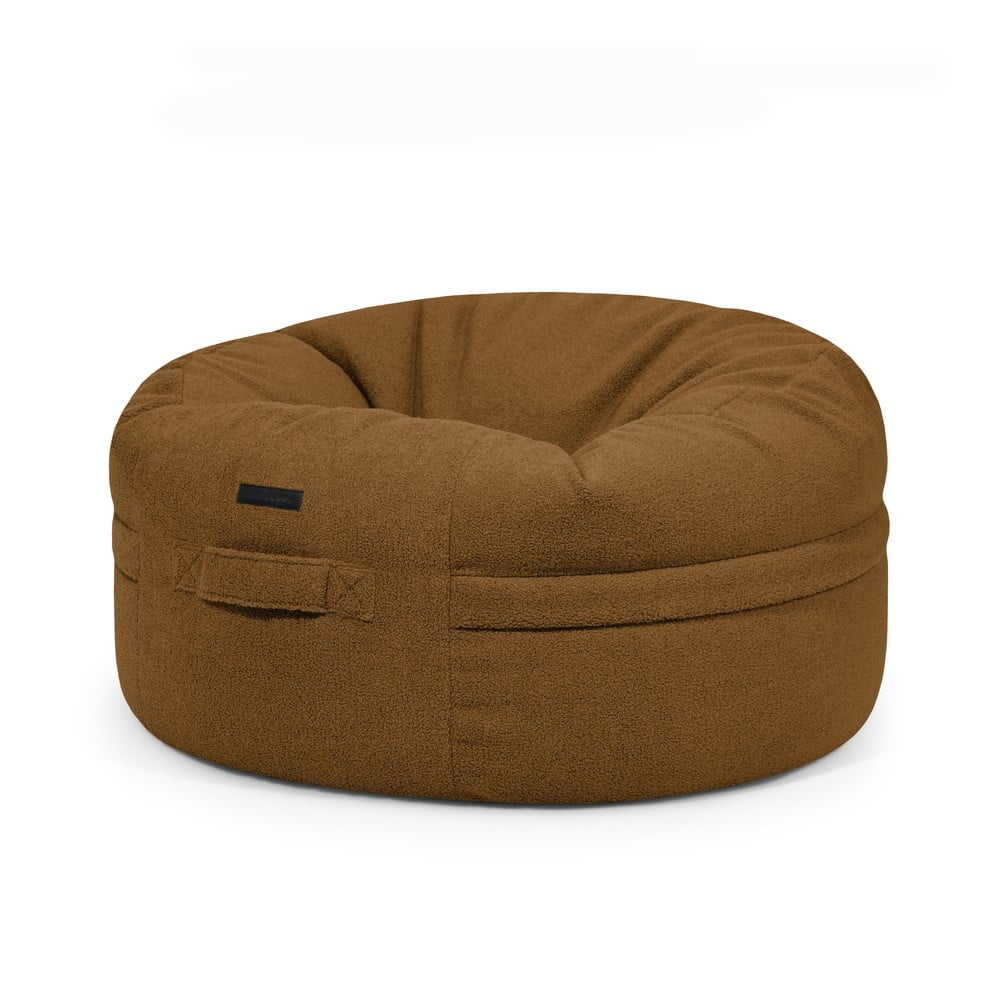 Barna buklé babzsákfotel Roll 105 – SLOWDOWN