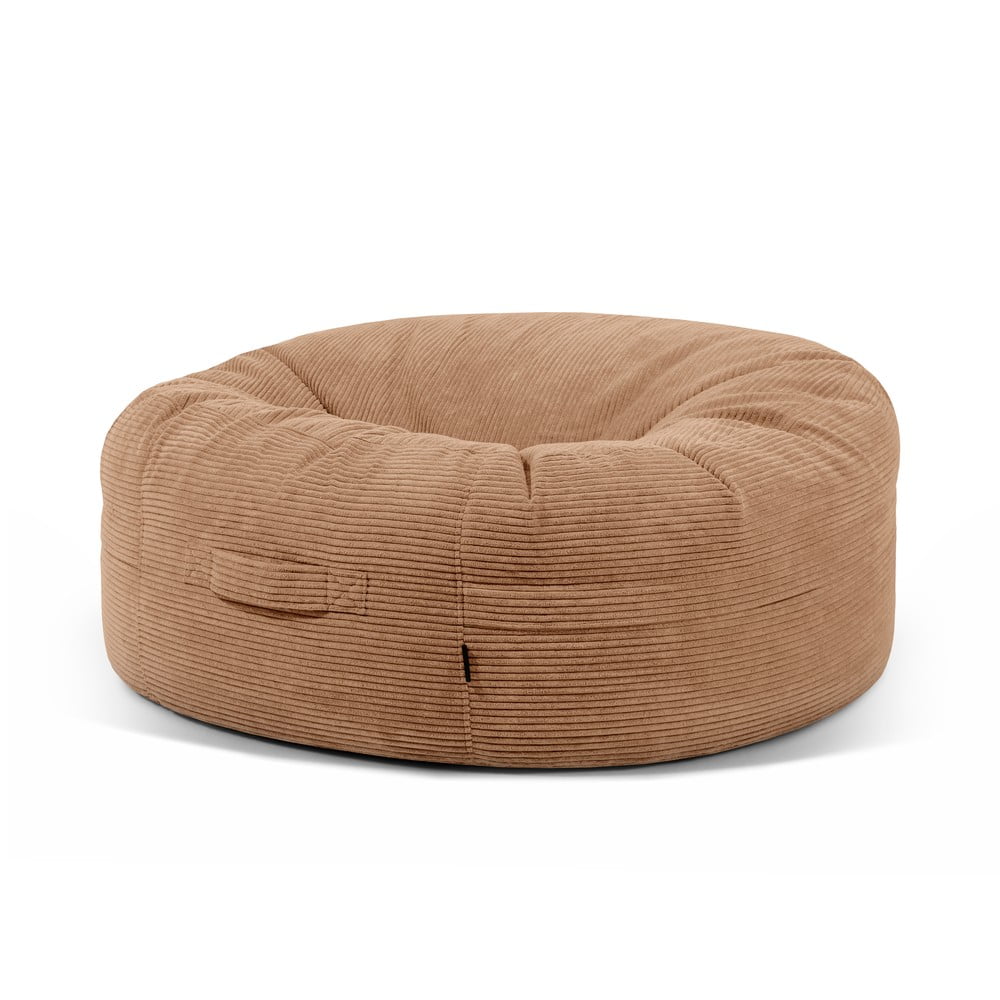 Barna kordbársony babzsákfotel Roll 135 – SLOWDOWN