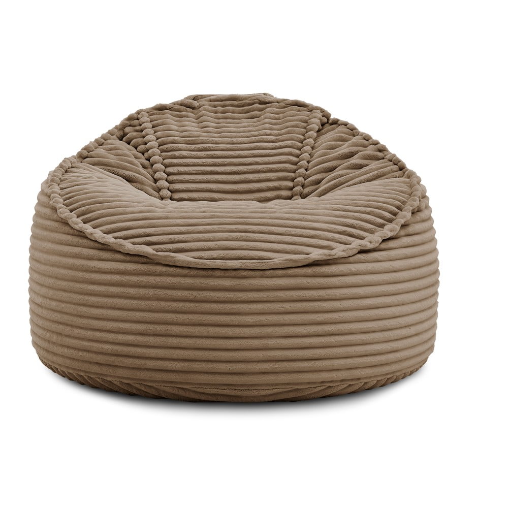 Barna kordbársony babzsákfotel Socrate – Bobochic Paris