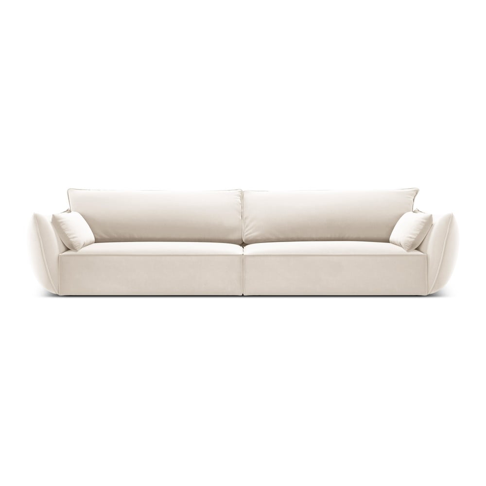 Bézs bársony kanapé 248 cm Vanda – Mazzini Sofas