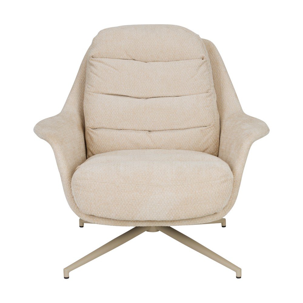 Bézs forgó relaxációs fotel Philly – Zuiver