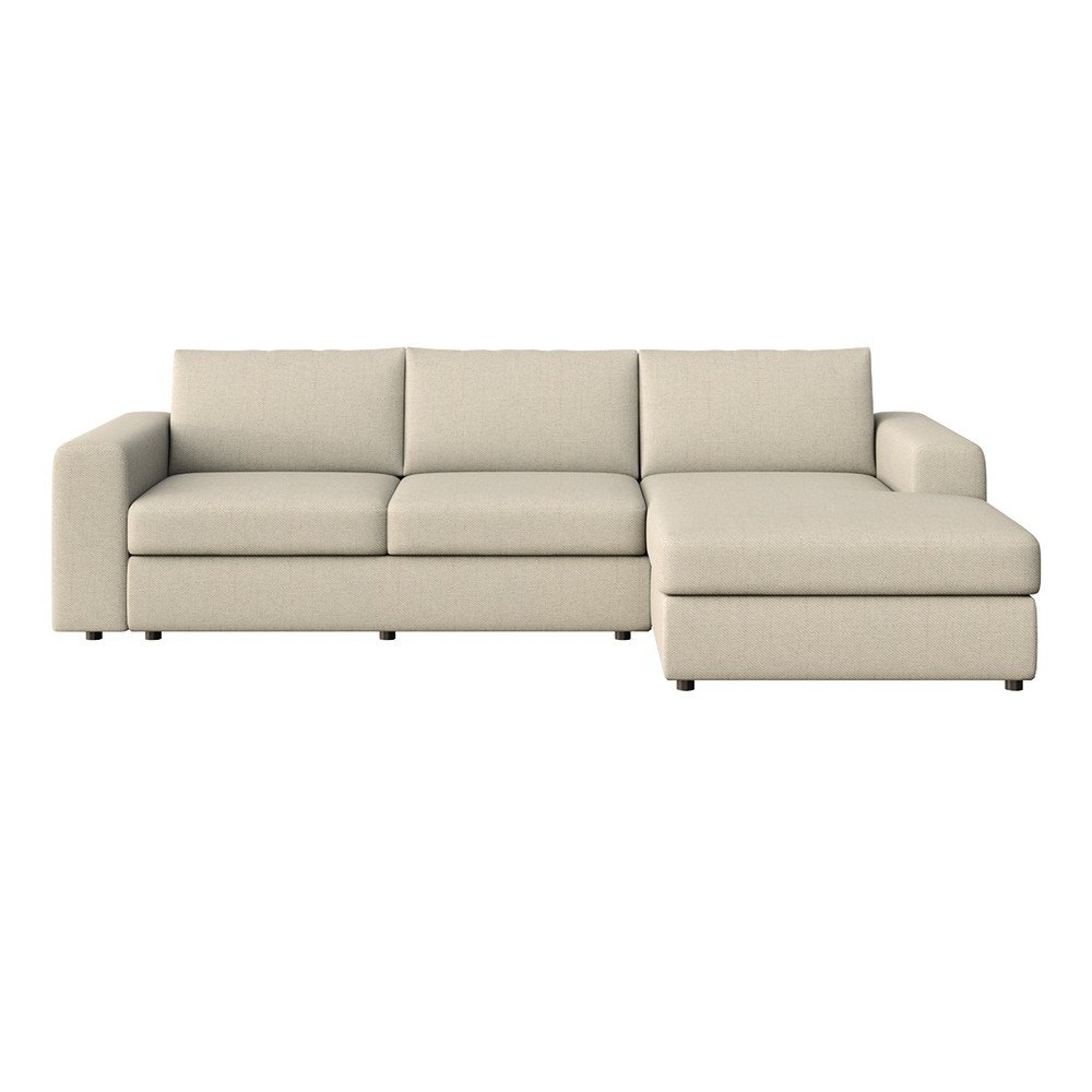 Bézs sarokkanapé (jobb oldali-heverő résszel) Baga – Rodier