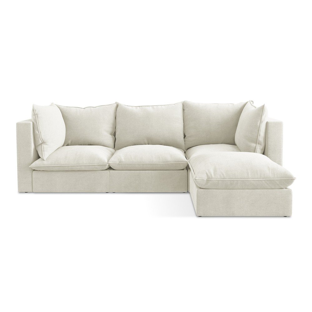 Bézs sarokkanapé (jobb oldali-heverő résszel) Manao – Makamii