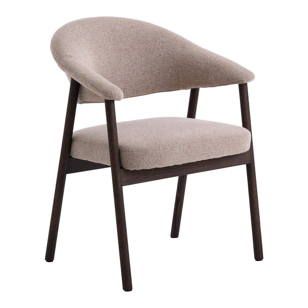 Bézs tölgyfa karfás étkezőszék szett 2 db-os Elk – Unique Furniture