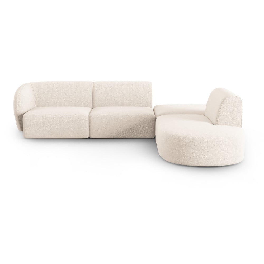 Bézs zsenília sarokkanapé (jobb oldali-L alakú) Paolo – Milo Casa