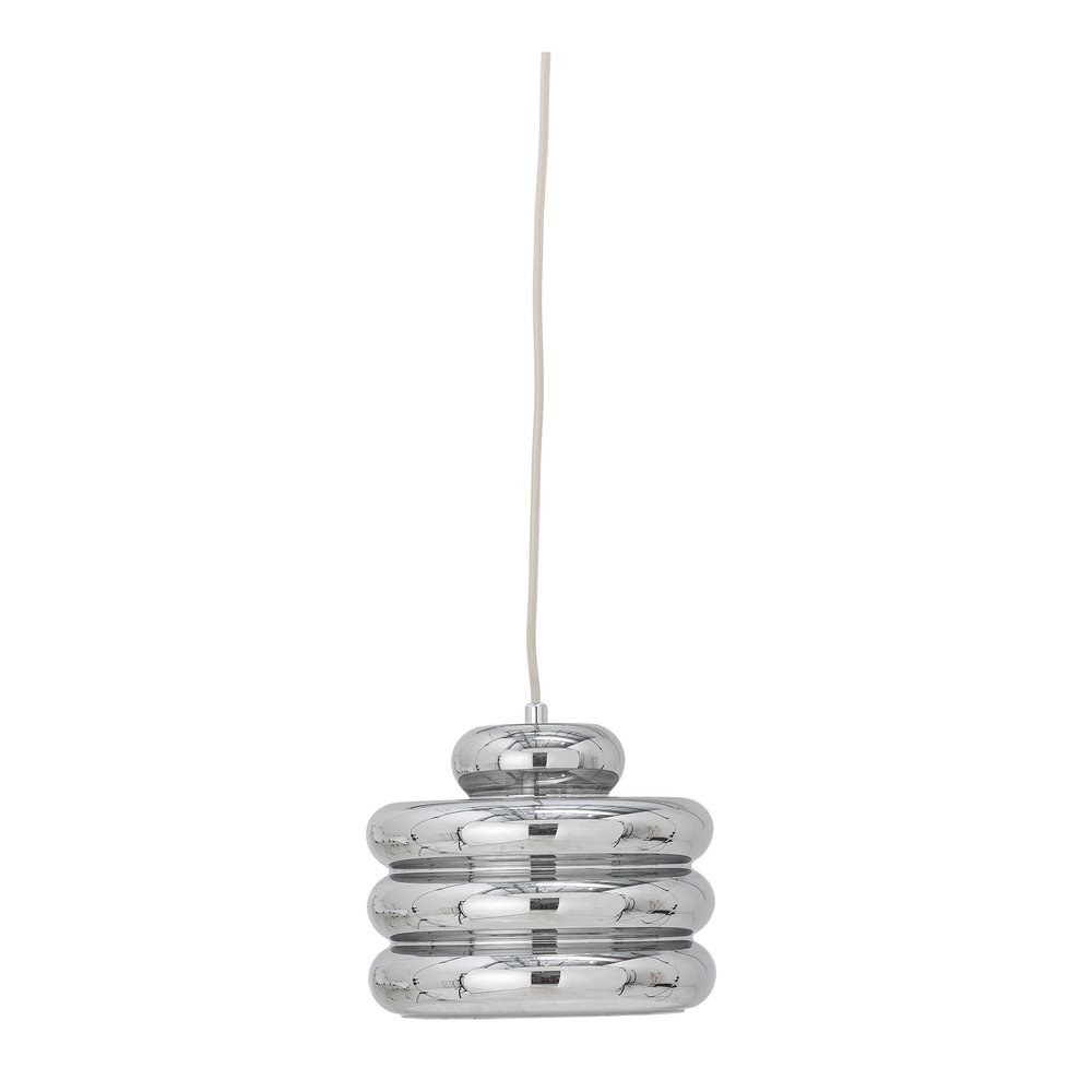 Ezüstszínű függőlámpa üveg búrával ø 24 cm Spike – Bloomingville