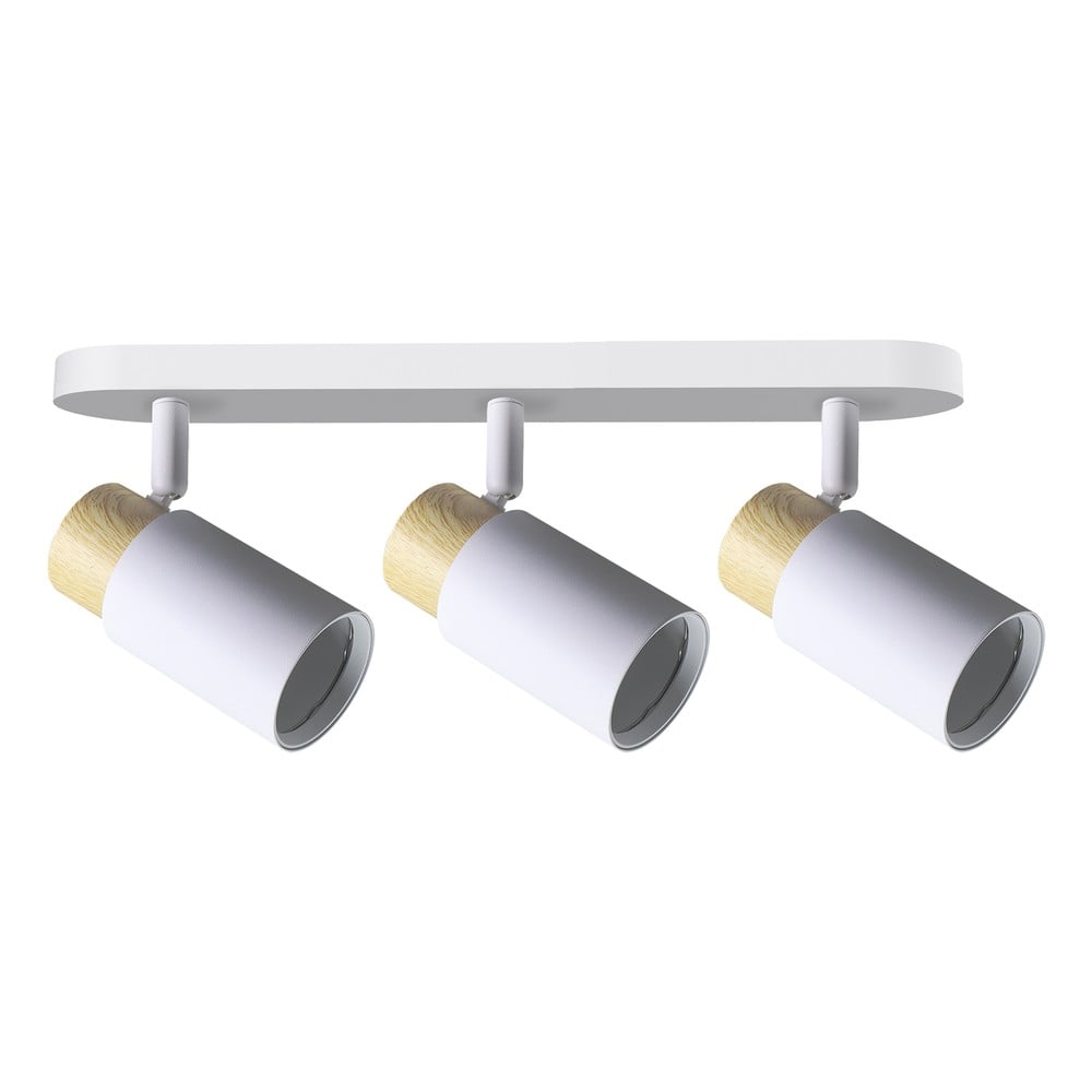 Fehér-natúr színű mennyezeti lámpa fém búrával 48x5.5 cm Claro – Candellux Lighting