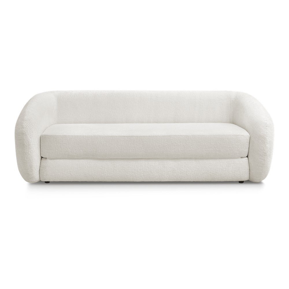 Fehér zsenília kinyitható kanapé 228 cm Neyo – Bobochic Paris