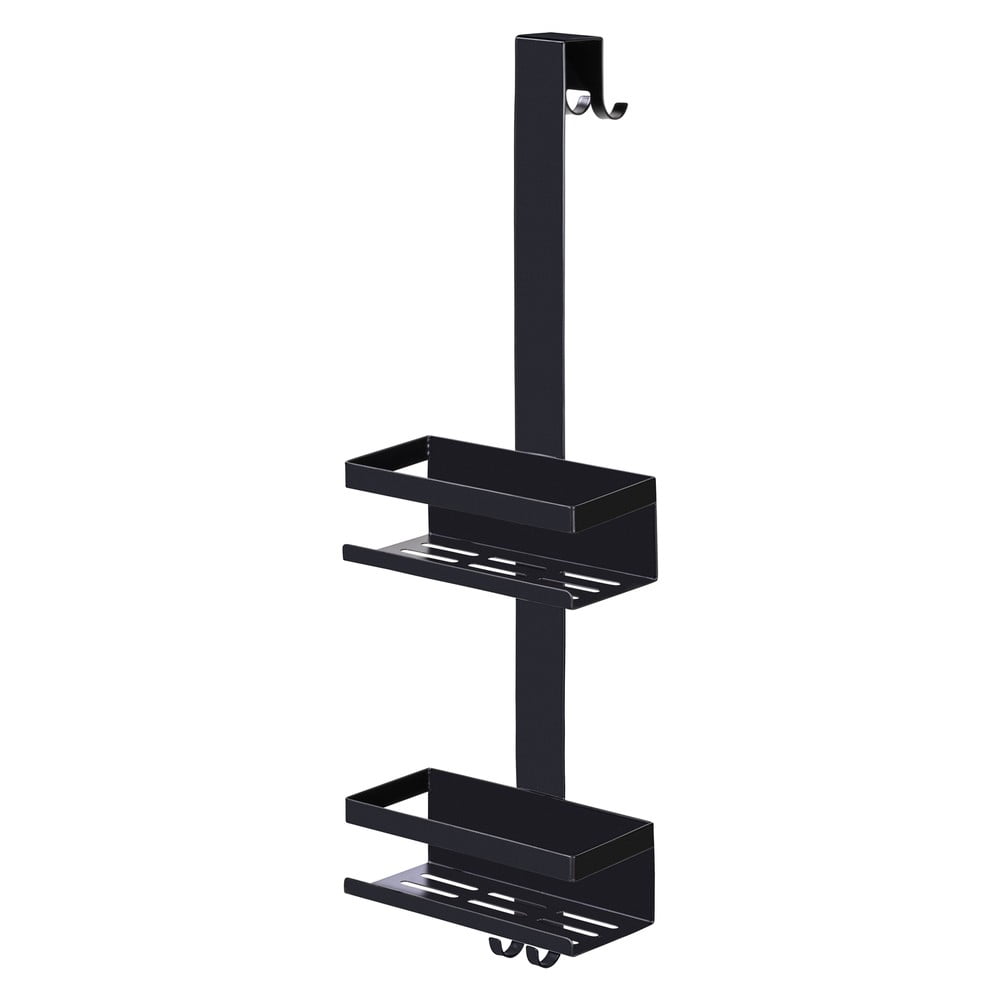 Fekete függő rozsdamentes acél fürdőszobai polc Bribano – Wenko