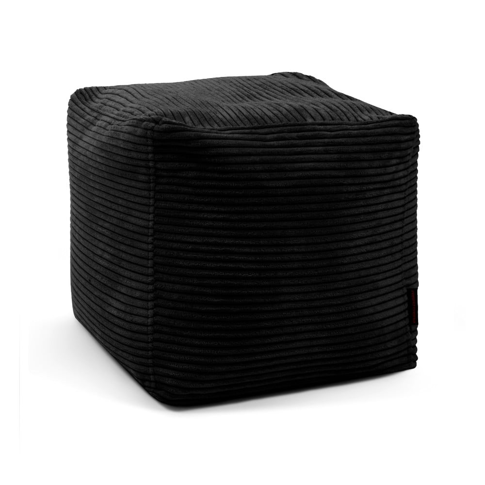 Fekete kordbársony babzsákfotel Up! MooG – SLOWDOWN