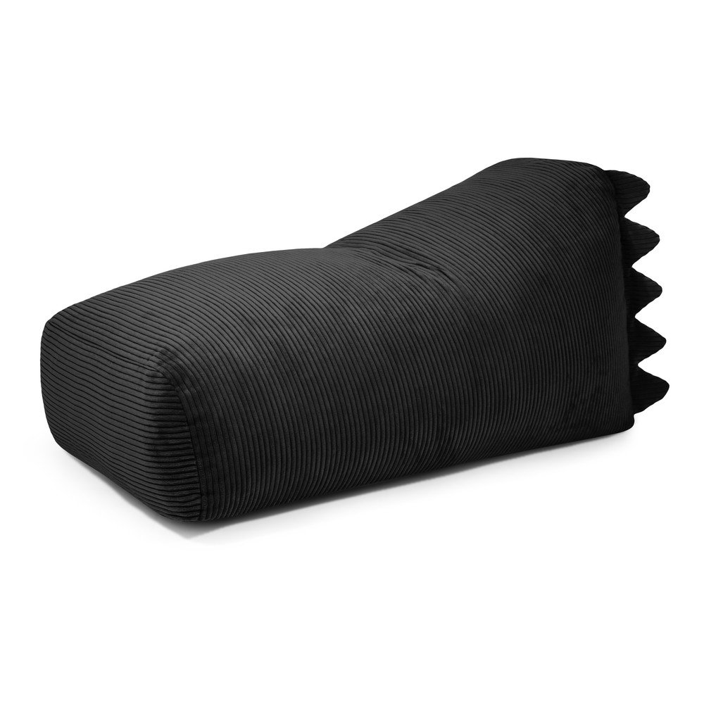 Fekete kordbársony gyerek babzsákfotel Snug 130 Dragon – SLOWDOWN