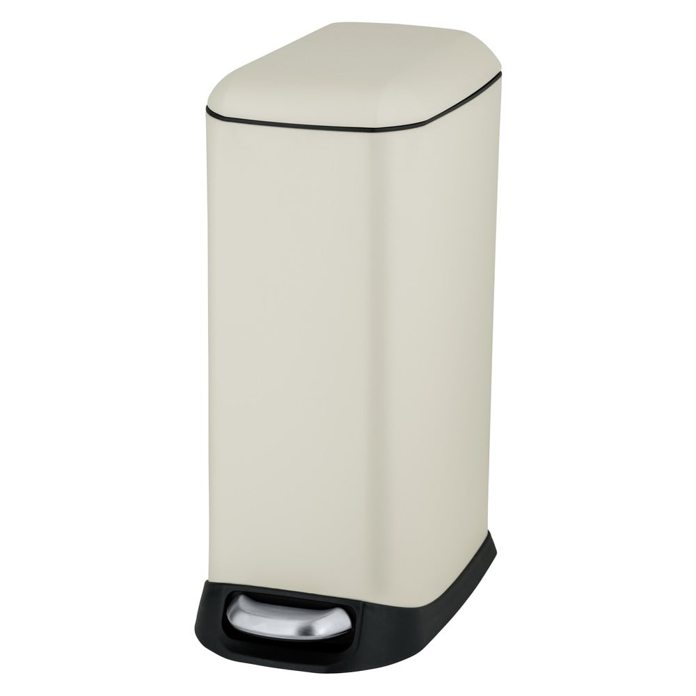 Krémszínű acél pedálos szemetes 20 l Design – Wenko