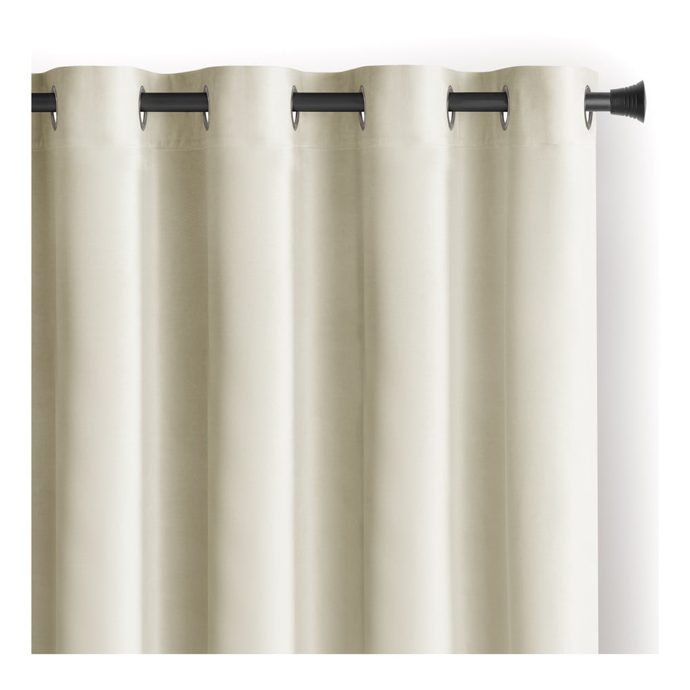 Krémszínű bársony dimout (részleges sötétítő) függöny 140x245 cm – Restilo